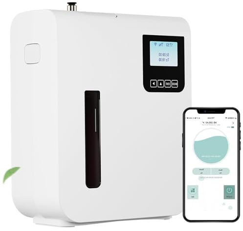 Máquina de Aire aromático for el hogar, Difusor automático de Aroma/purificador de Aire, Máquina de aromaterapia de Aceite Esencial Puro de 300 ml, Difusores sin Agua con HVAC nebulizador