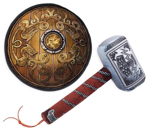 June Garden Plush Viking Hammer & Shield Pretend Play Set