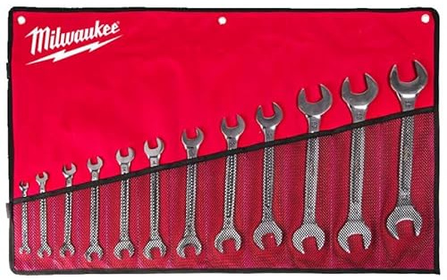 Milwaukee 4932492714 12 Pieces Double Open End Spanner Set