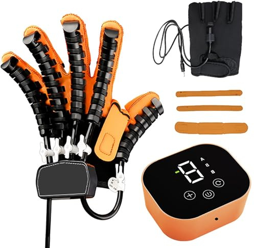 GCZQYAM Guantes Robóticos de Rehabilitación de Manos, Entrenamiento de Dedos para la Recuperación de Accidentes Cerebrovasculares Entrenador de Rehabilitación para Hemiplejia Left Hand XL