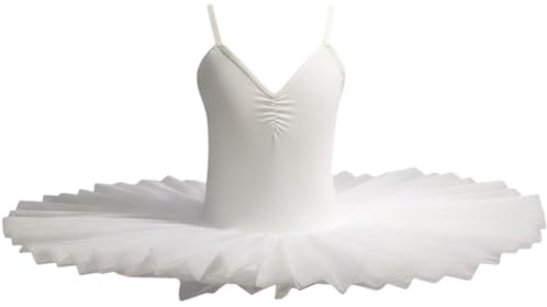 Danlai Vestido Tutú De Ballet para Mujer, Leotardo con Escote En V, Tirantes Finos Y Sin Mangas.