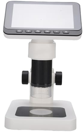 Aramox Microscopio Electrónico, Microscopio Digital ABS con Pantalla IPS de 4,5 Pulgadas, Zoom de 12MP 1080P 5X a 32X, 8 Luces LED, Tipo C, para Niños Que Enseñan Reparación Electrónica Observación