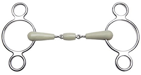Feeling Unisex Adult 600306115 Flexi Double-Jointed 3-Ring Cheeks Gag Bit - Multi-Coloured, 115 mm