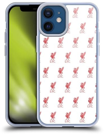 Head Case Designs Officially Licensed Liverpool Football Club White Crest & Liverbird Patterns 1 Gel Case [Military Grade Protection] Compatible with Apple iPhone 12 Mini and Compatible with MagSafe