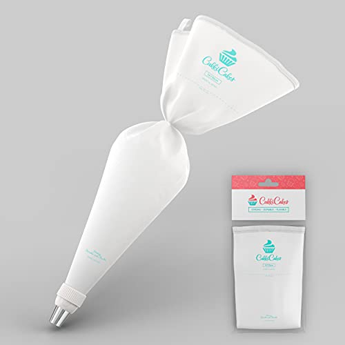 CukkiCakes Poche a douille reutilisable professionnelle (35cm) pour la décoration de cupcakes ou gâteaux - Extra fort, flexible et léger - Compatible avec les douille pâtisserie - Made in Japan