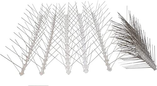 Skadedjursbekämpning över hela världen 20 stycken, förmonterade duvspikar, fågelavskräckande spikar, avskräckande för fåglar, kråkor och flygande skadedjur, 5 meter