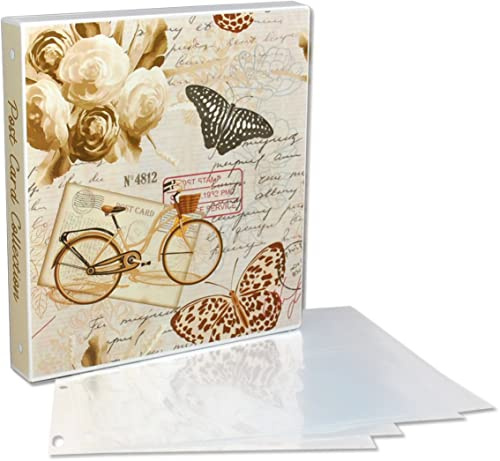 UniKeep Postcard Collector Storage Case with 20 Pages Suitable For Archival Storage - Holds up to 120 Postcards - Maximum Postcard Size of 4 x 6