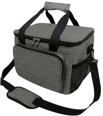 REQUISITE NEEDS Insulated Picnic Bag 15L Large Cooler Bag Lunch Bag For Lunch/Work/School/Beach/Picnic (Grey)