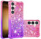 for Samsung A26 5G Case Galaxy A26 Glitter Shiny Clear Gradient Liquid Floating Cover for Samsung Galaxy A26 5G, Shockproof Bling Soft TPU Silicone Rubber Bumper Case Girls Women, Pink & Purple