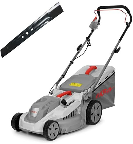 IKRA cortacésped eléctrico IERM 1638-1, 1600W, Altura de Corte 30-75mm, Anchura de Corte 38cm, Incl. Cuchilla de Repuesto