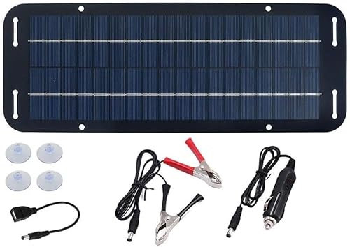 Pannello solare fotovoltaico, 60 W, 12 V, carica batterie monocristalline, kit di ricarica per caravan, auto, furgoni, camper, rimorchi, marine, caricabatterie solare per batteria auto