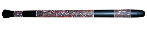Didgeridoo in PVC. 130 Cm Di longitud. decorato con motivo africano dipinti di forma circolare