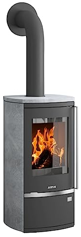 Justus Kaminofen Reno R gussgrau Speckstein