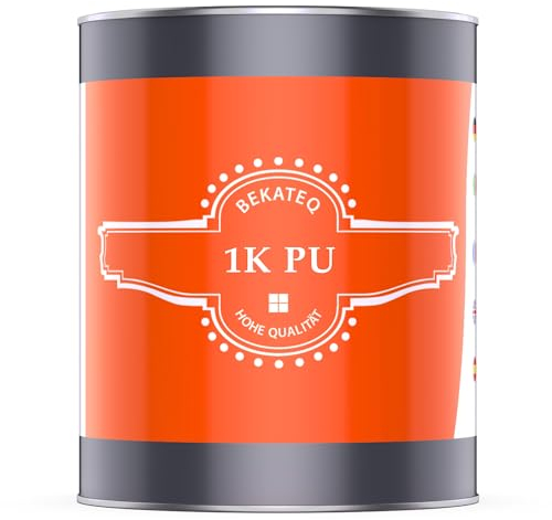 BEKATEQ 1K PU Bodenversiegelung RAL7023 Betongrau 1kg für außen I Bodenbeschichtung & Versiegelung für Beton, Steinteppich, Holz, Dach & Fliesen I elastisch, hitzebeständig & schnelltrocknend BK-635PU