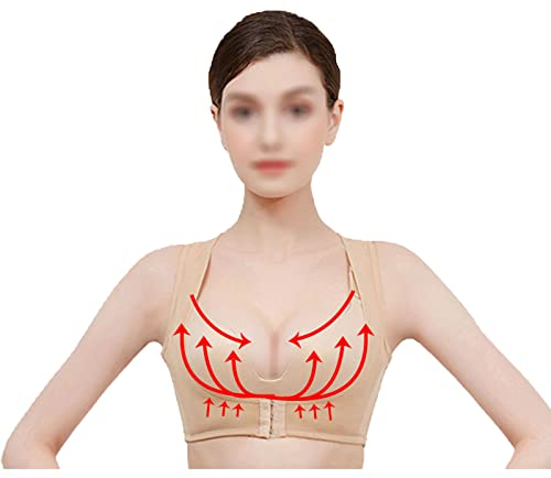 TUHFG Entraîneur De Correcteur De Posture, Lisseur Réglable pour Le Haut du Dos pour Le Soulagement des épaules du Cou pour Les Femmes Adultes,Beige-XX-Large