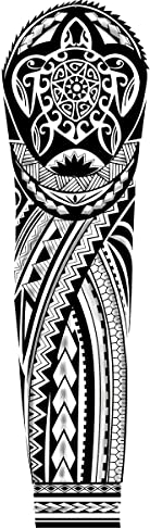 x3 Tatouage bras tortue maori - 1 lot de 3 Feuilles de tatouage éphémère | Bras complet | Noir | Homme - TATTOO YOUR STYLE