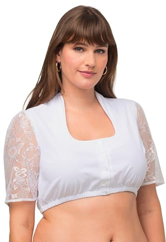 Ulla Popken Chemisier Dirndl Col Blanche-Neige Blouse, 46 Femme