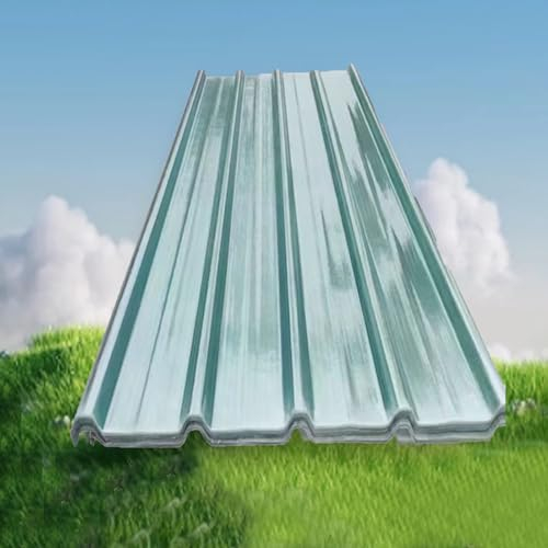 Selbstreinigend Wellplatte Dachblech,Flammhemmend Verkleidungspaneele,1 Mm Dicke FRP-Tageslichtplatten,1 Pcs Transparente Wandverkleidung Sonnenscheinplatte,(Breite x Länge) (0.9x1.3m/35x51in)