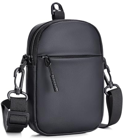 Lidxfeo Handy Crossbody Bag, Messenger Bag mit Reißverschluss, Crossbody Umhängetasche Klein, Wasserfeste Brusttasche Herren, Anti Diebstahl Schultertasche, für Tägliches, Leben, Reise usw
