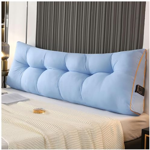 2,90cm,Cojín De Respaldo, Almohada De Lectura para Cama, Almohada Doble para Cabecera, Cojín Grande, Cojín Triangular con Forma De Cuña para Cabecera De Dormitorio y Sofá