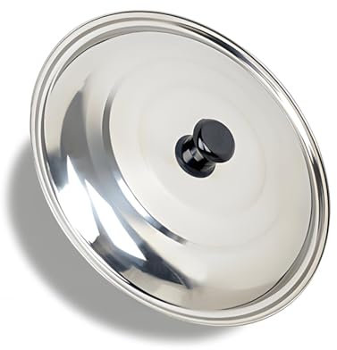 1 coperchio per pentola in acciaio inox, 32-40 cm, con manico isolato, coperchio generale per pentole, padelle e padelle (32 cm)