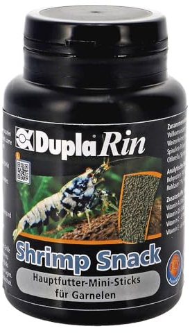 Dupla DuplaRin Shrimp Snack I 80 g I Mini-Sticks für Garnelen I Hauptfutter mit Algen, Spinat & Luzerne I Futter für Süßwassergarnelen I Unterstützt Häutung, Wachstum & Vitalität