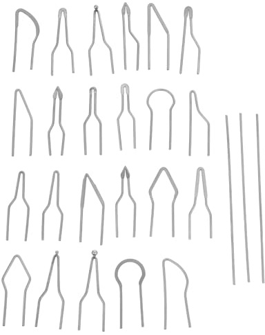 WEKAMOS Lot Embouts Pyrogravure Haute Impédance 26 Pcs Métal 1 Mm pour Artisans Bois Gravure Bricolage Créatif Plusieurs styles