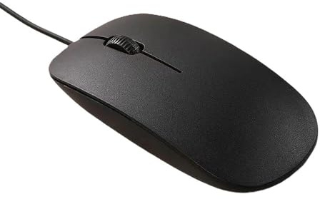 generico Mouse Ottico Cableato - Mini, Resistente, Nero | 1 Pezzo | per Ufficio, Desktop, Portatile |
