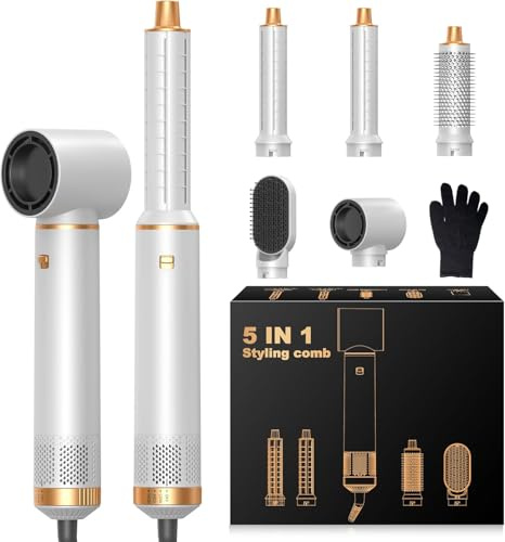 OKWRAP Hair Styler 5 In 1 Air Styler Spazzola ad Aria Calda 1000W AirCurler