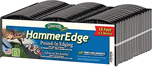 Dalen HammerEdge Pound in Edging - 16 Durable Interlocking Pieces -18 feet of Coverage - Made in USA - Easy to Install - 1 Pack