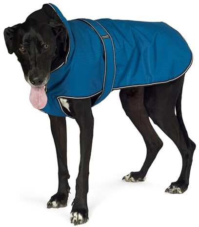 PetRageous 7303TXXL Juneau Waterproof Cold Weather Dog Coat with Full Chest Coverage Leash Opening - 28-Inch Long Heavyweight Jacket for XX-Large Breeds, Teal
