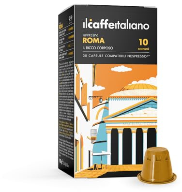Il Caffè Italiano Nespresso Roma-kompatibla kapslar - 120 st | Rik och intensiv arom | Nespresso-kompatibla kapslar tillverkade i Italien | Frhome