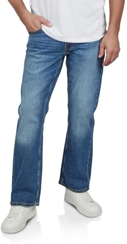 MUSTANG Herrjeans, byxor, Oregon Bootcut, herr, jeans, denim, stretch, bomull, blå, svart, W30, W31, W32, W33, W34, W36, W38, W40, Blå (medelblå 682), 36W x 32L