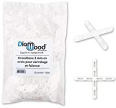 500 Croisillons 3 mm en Croix pour Carrelage et Faïence - Diamwood