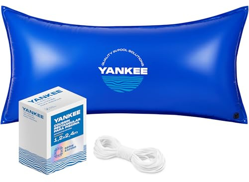 Yankee Poolkissen Winter 120x240 cm | Aufblasbares Pool Luftkissen für Poolabdeckung Winter | rechteckiges, kältebeständiges & reißfestes PVC Schutzkissen zum Überwintern des Pools