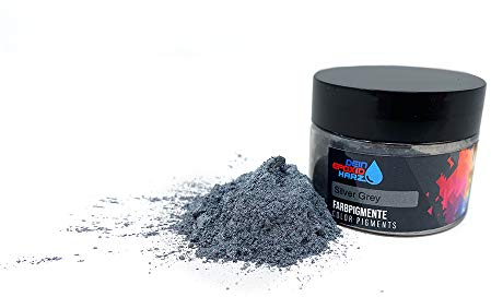 Peinture époxy, pigment métallisé, 15 g, pour résine époxy, bijoux, art, tables, bijoux, peinture, gris argenté