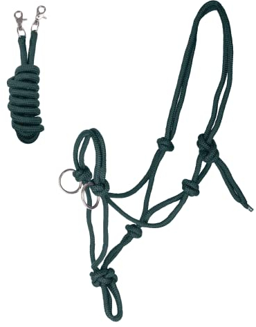 WALDHAUSEN Knotenhalfter mit Zügel, PON, grün