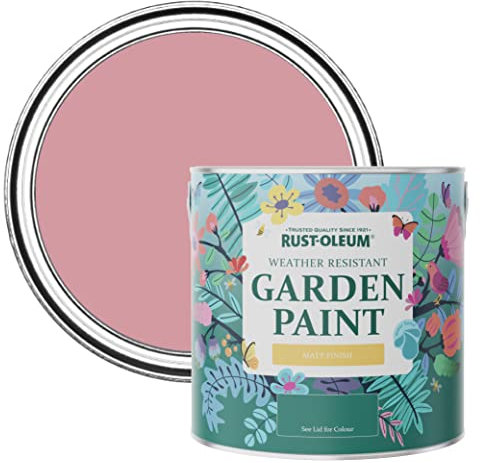 Rust-Oleum Pink Mould-Resistant Garden Paint In Matt Finish - Dusky Pink 2.5L