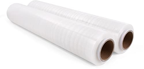Inoverse stretchfolie transparent skötfilm, film för möbler och flytt, pallfolie, handstretchfilm, förpackningsfolie på rulle, sträckfilmrulle, förpackningsmaterial, 40 cm/700 g, 2 rullar