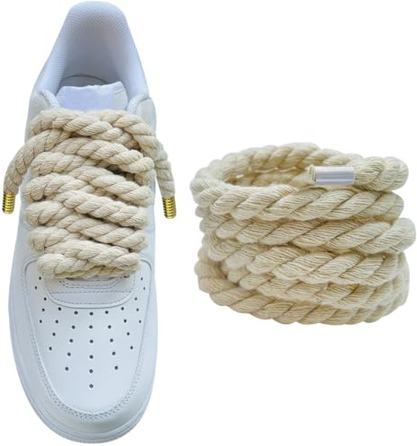 Lopau Thick Rope Shoe Laces for Air Force 1 Sneakers, Chunky Fat Rope Laces for Dunks,AF1,Air Jordan Shoes, Replacement Jumbo Shoelaces Strings for DIY Custom Accessories