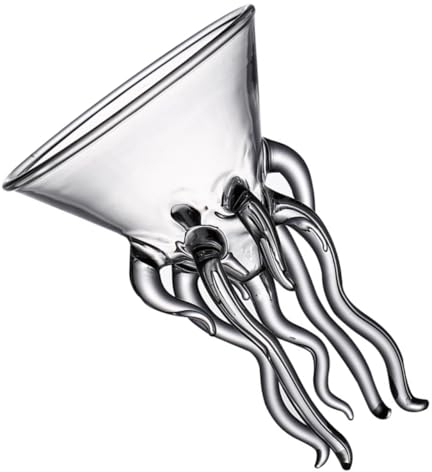 MAGICLULU Jellyfish Cup for Cocktails Octopus Glass Holiday Cocktail Glasses Wine Glass