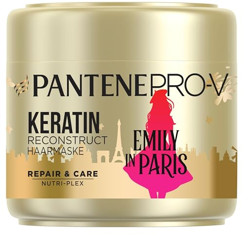 Pantene Pro-V x Emily in Paris Limited Edition Repair & Care Keratin reconstruct Haarmaske 300ml. Hilft, Trockenes und Geschädigtes Haar zu Reparieren