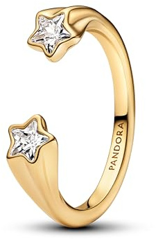 PANDORA 163582C01 Women's Ring Shooting Stars Gold, 56/17,8, Sterling Silver, Cubic Zirconia