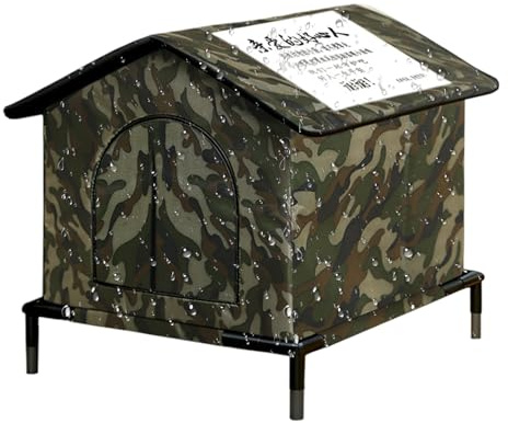 Ylnailky Casetta Per Gatti Selvatici Da Esterno | Tenda Riscaldante Impermeabile,Rifugio Caldo Per Cani Con Fondo Elevato - Per Inverno Cucciolo Interno Esterno Giardino Cortile Patio Balcone