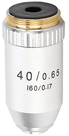 aqxreight 40X Achromatic Objective RMS Storlek Mässing Rostfritt Stål Auto Rebound Mikroskop Objektiv Ersättning Av Kompatibla Tillgängliga Biologiska Gänggränssnitt i Internationell Storlek