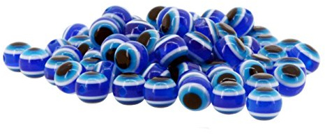 Mandala Crafts 8mm Round Turkish Greek Blue Jewelry Making Evil Eye Beads