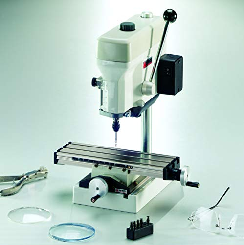 Xenox TBX 68128 - Taladro de mesa (85 W, para perforación precisa, accionamiento de polea de 3 vías, taladro para joyería)