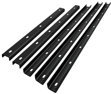 3 strisce a forma di U per tavoli, accessori da tavolo, supporto per profilo, profilo di rinforzo, profilo a U, traverso, profilo a scanalatura (lunghezza 80 cm, set da 3)