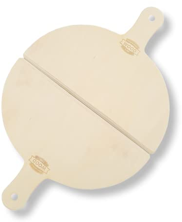 Wood Lab Coppia Palette per Pizza da 30 cm In Legno di Betulla 6mm Pala pizza Ideale per fornetto Ferrari G3 Ariete Spice, forno o griglia con pietra refrattaria