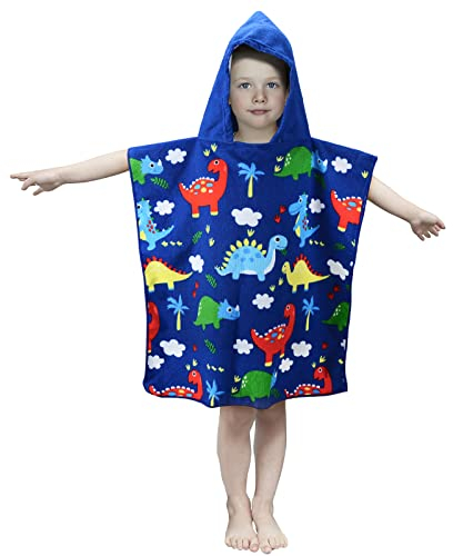 JORAKI Toalla Infantil con Capucha de niño y niña, Toalla de Playa Toalla de Baño Poncho Toalla Poncho Surf para Niñas Niños de 2 a 8 años
